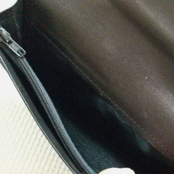 Hanae mori long black leather butterfly wallet - Picture 6 of 8